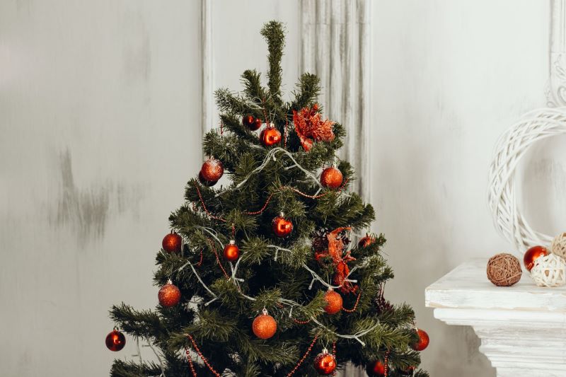 tree with red decor